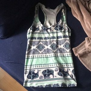 Razor back tank with elephants